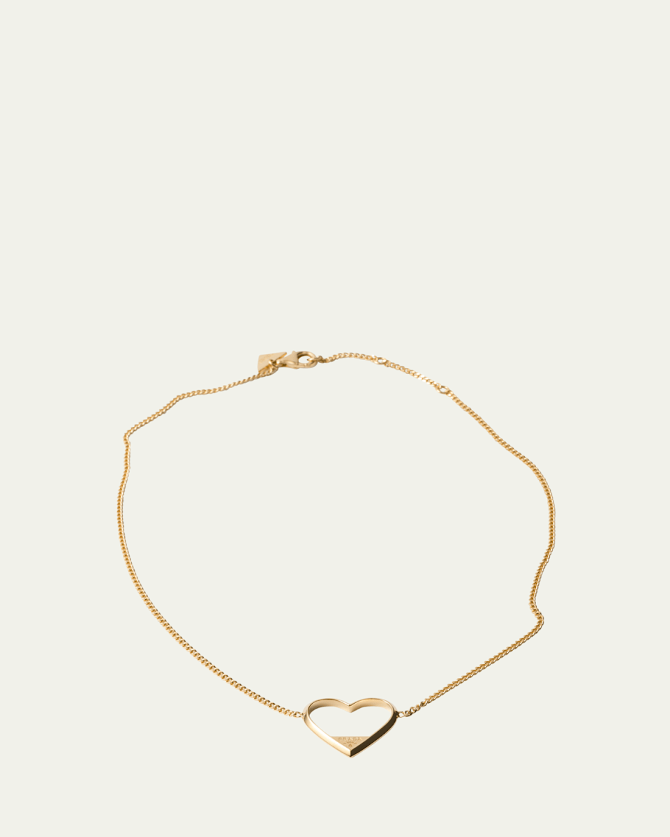 Heart Brass Chain Necklace